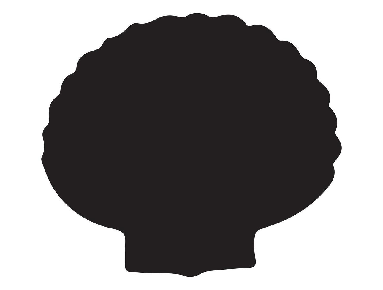 Seashell silhouette on white background vector