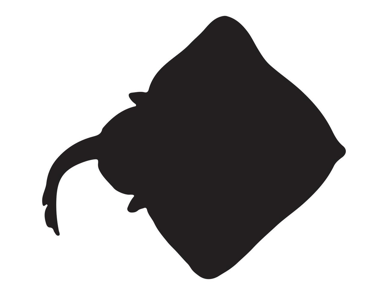 Skate silhouette on white background vector