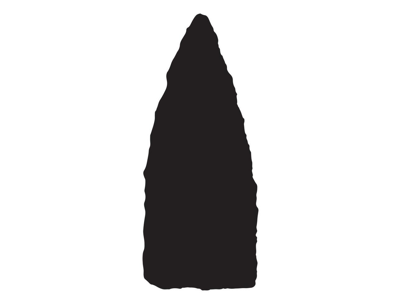 Native american stone arrowhead silhouette vector