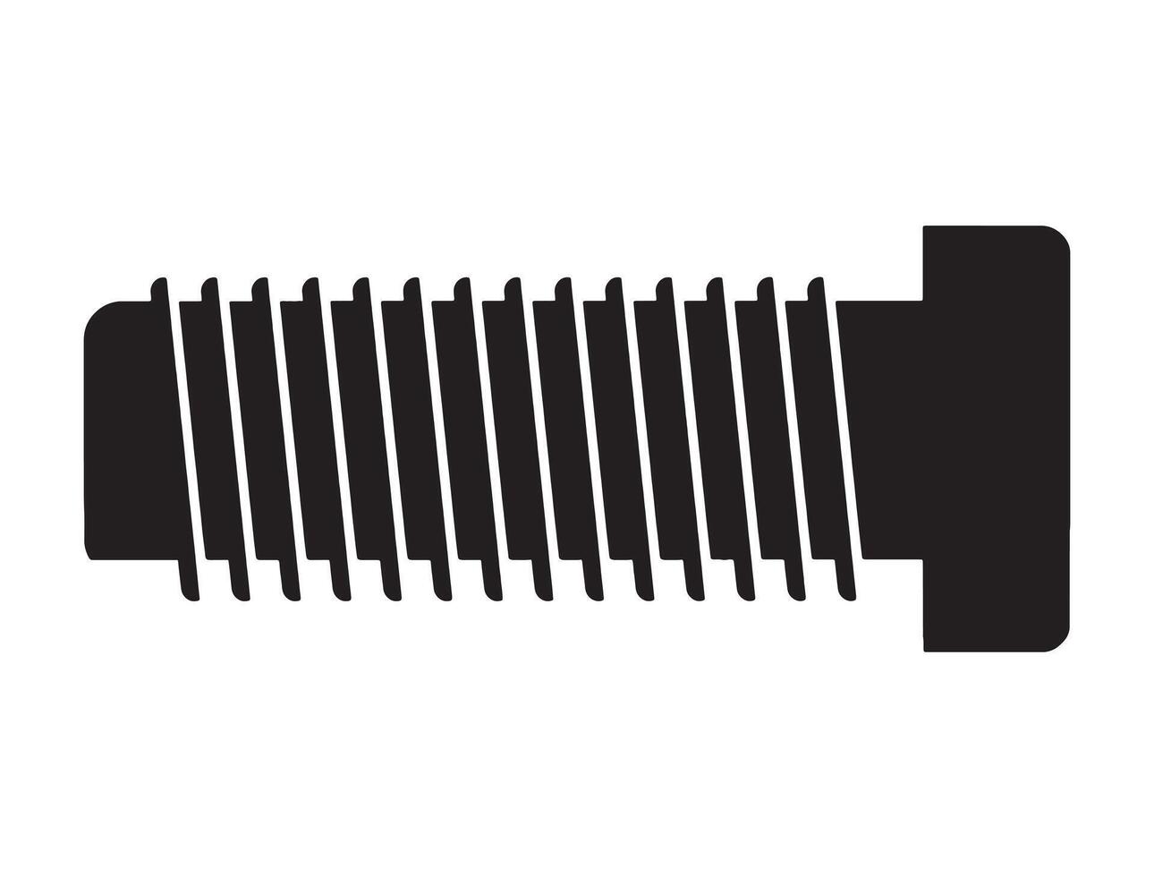 Bolt silhouette on white background vector