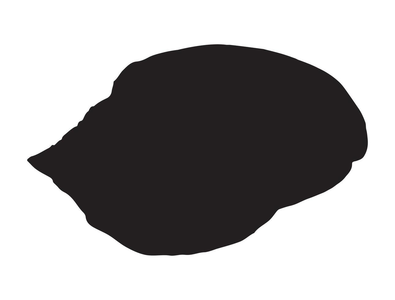 Mollusk silhouette on white background vector