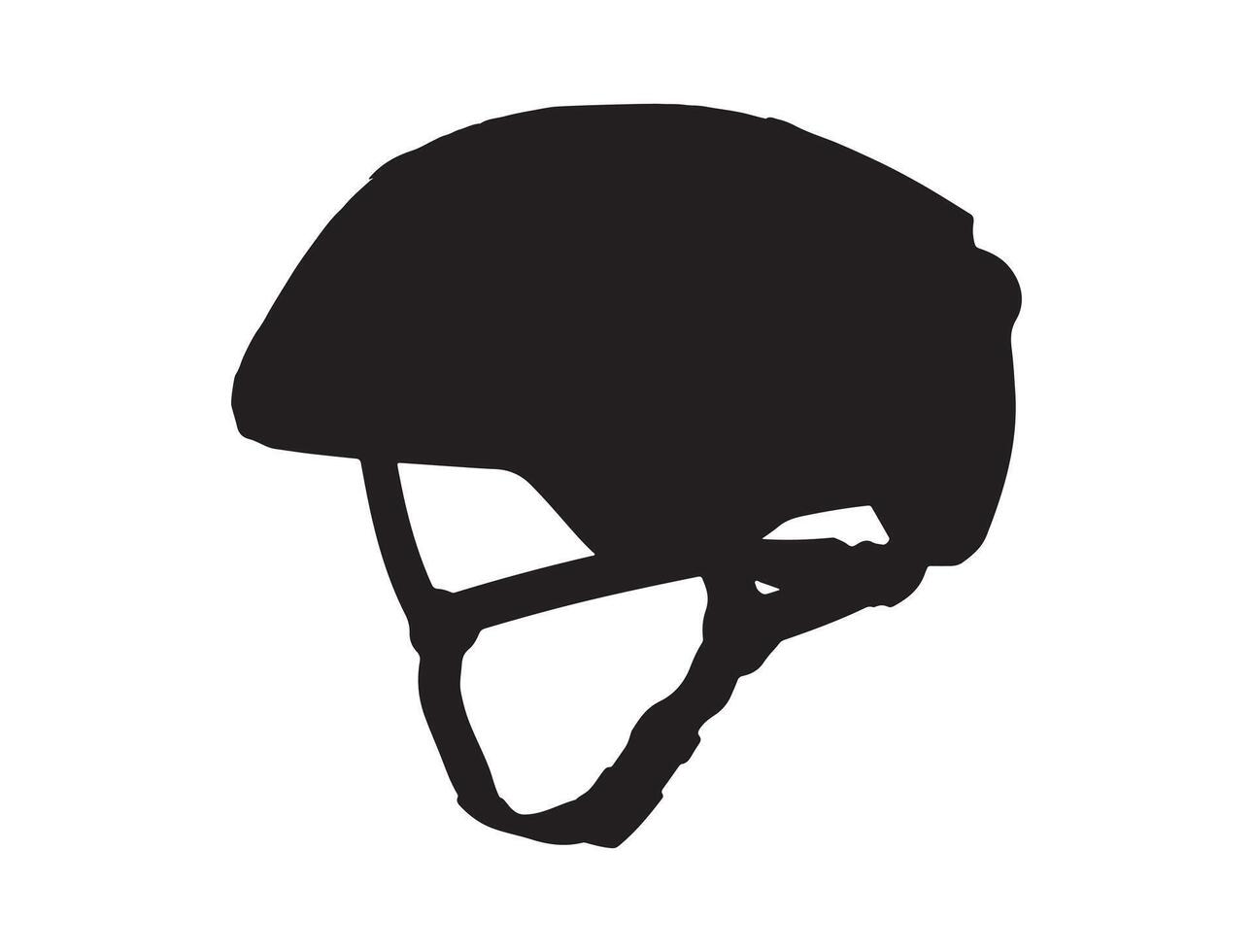 Bicycle helmet silhouette vector