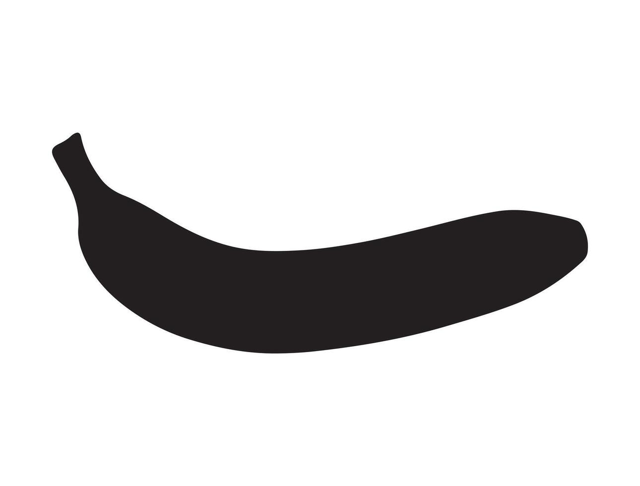 Banana silhouette on white background vector