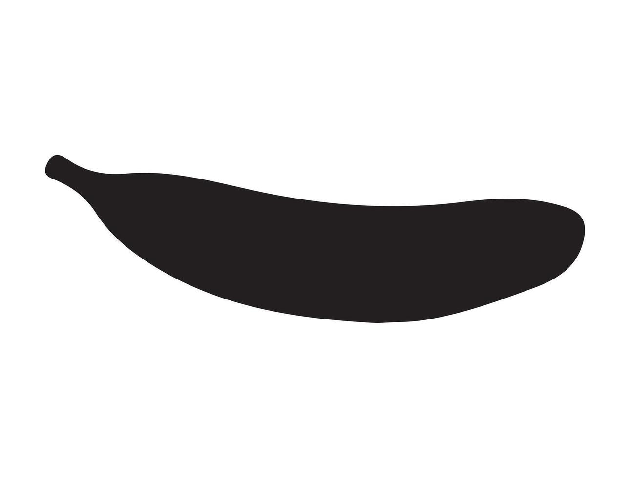 Banana silhouette on white background vector