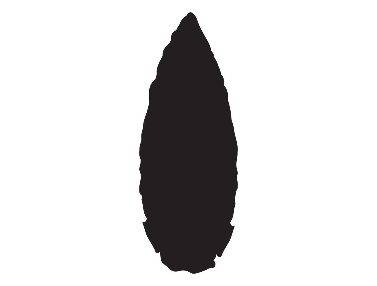 Native american stone arrowhead silhouette vector