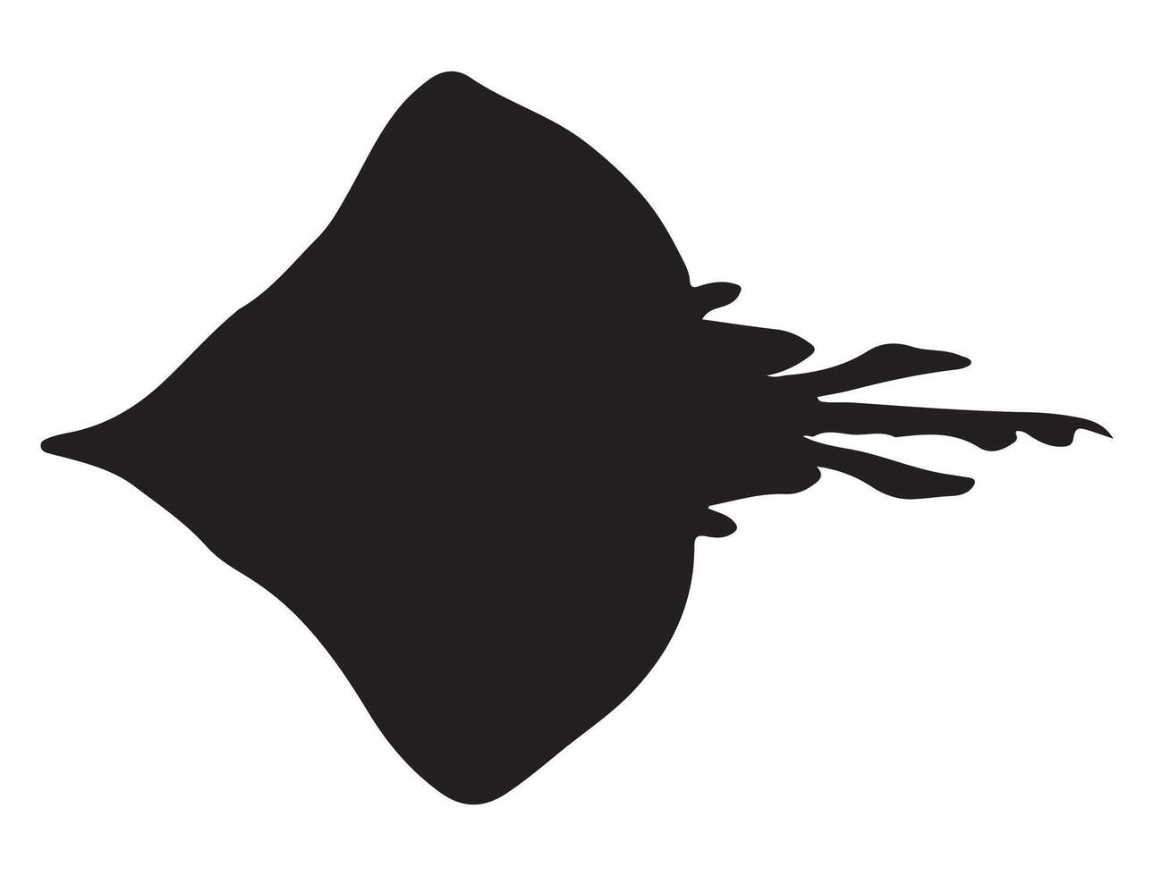 Skate silhouette on white background vector