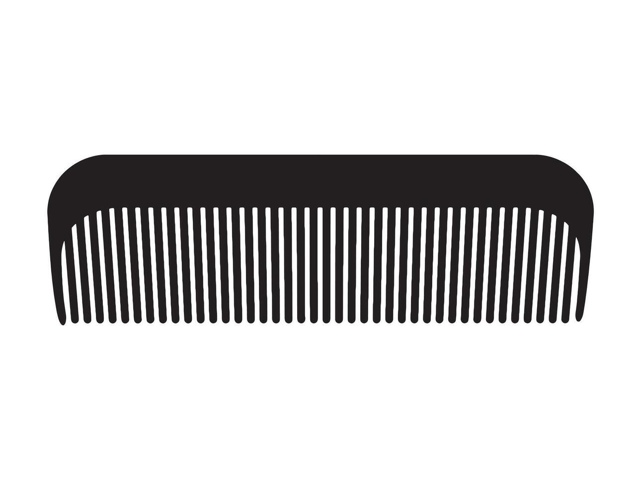 Comb silhouette on white background vector
