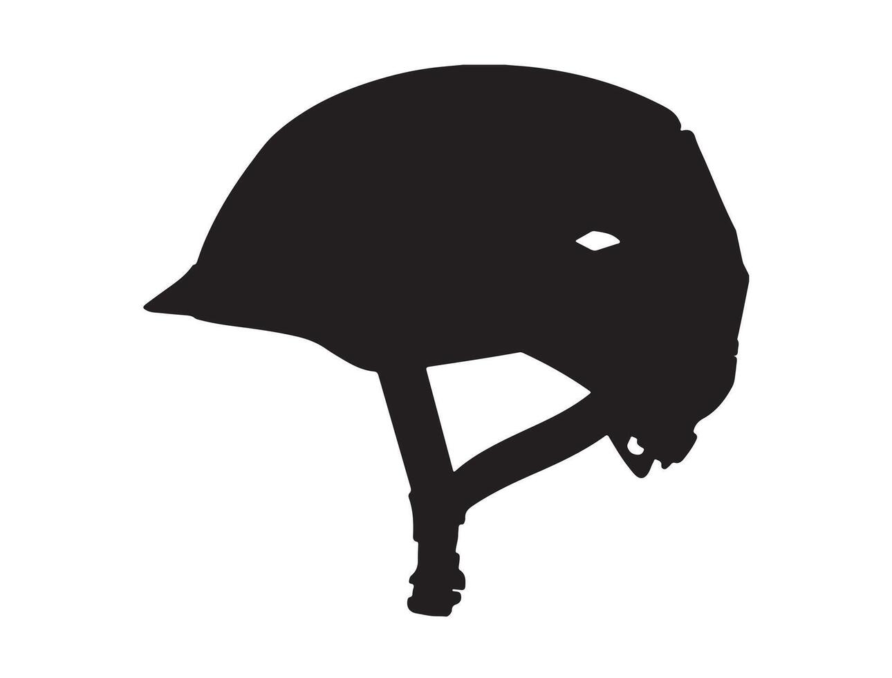 Bicycle helmet silhouette on white background vector