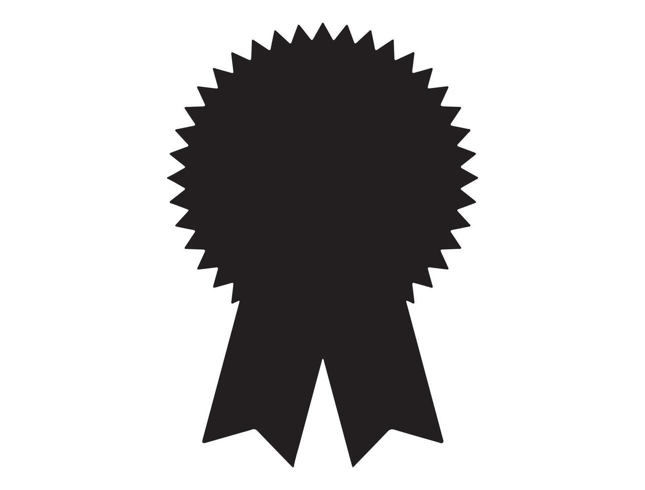 Award medal silhouette vector