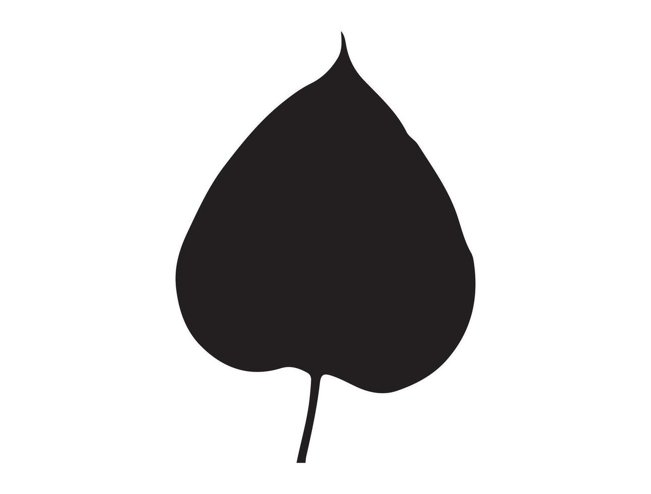 Bodhi leave silhouette vector