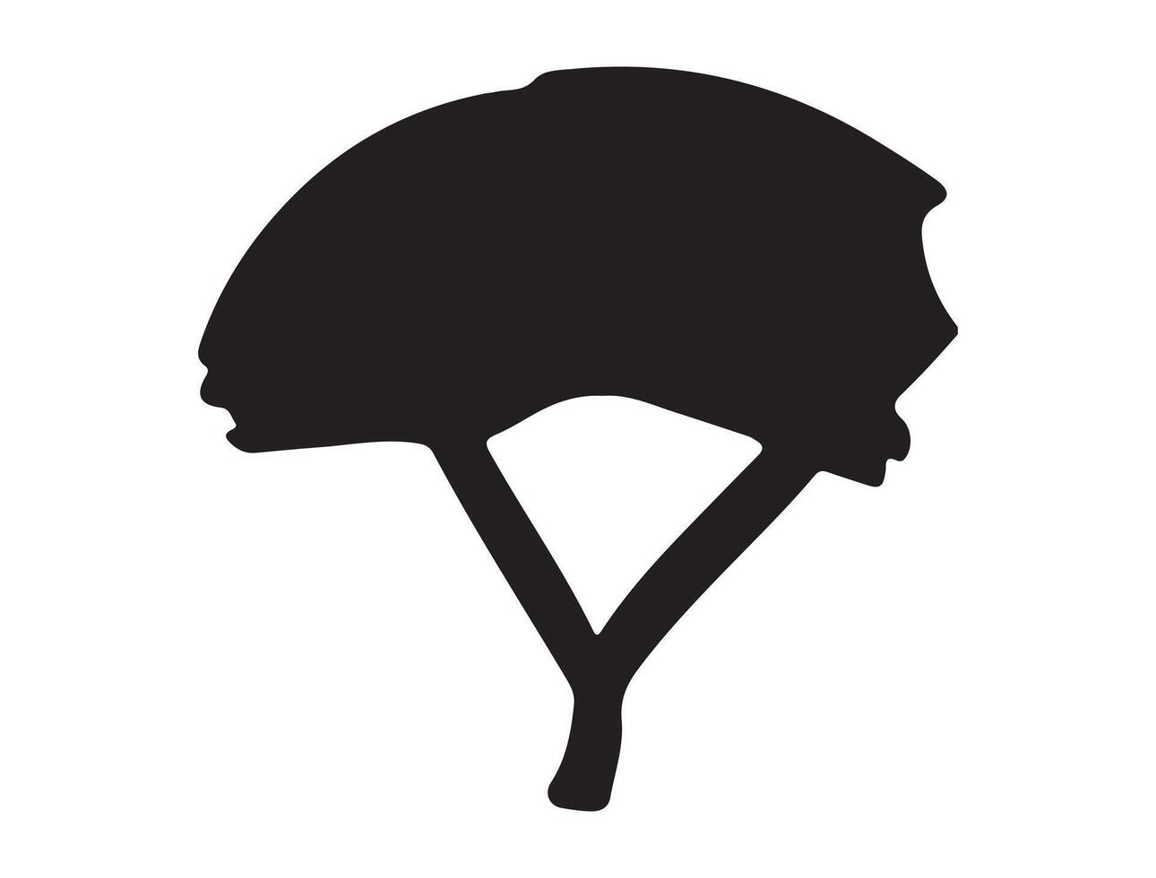 Bicycle helmet silhouette on white background vector