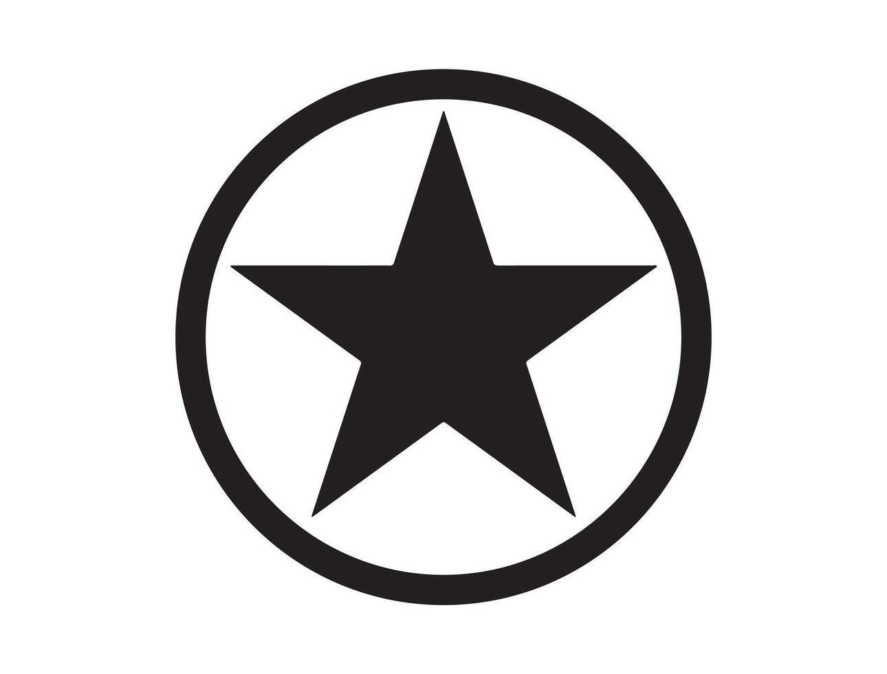 Military star silhouette vector