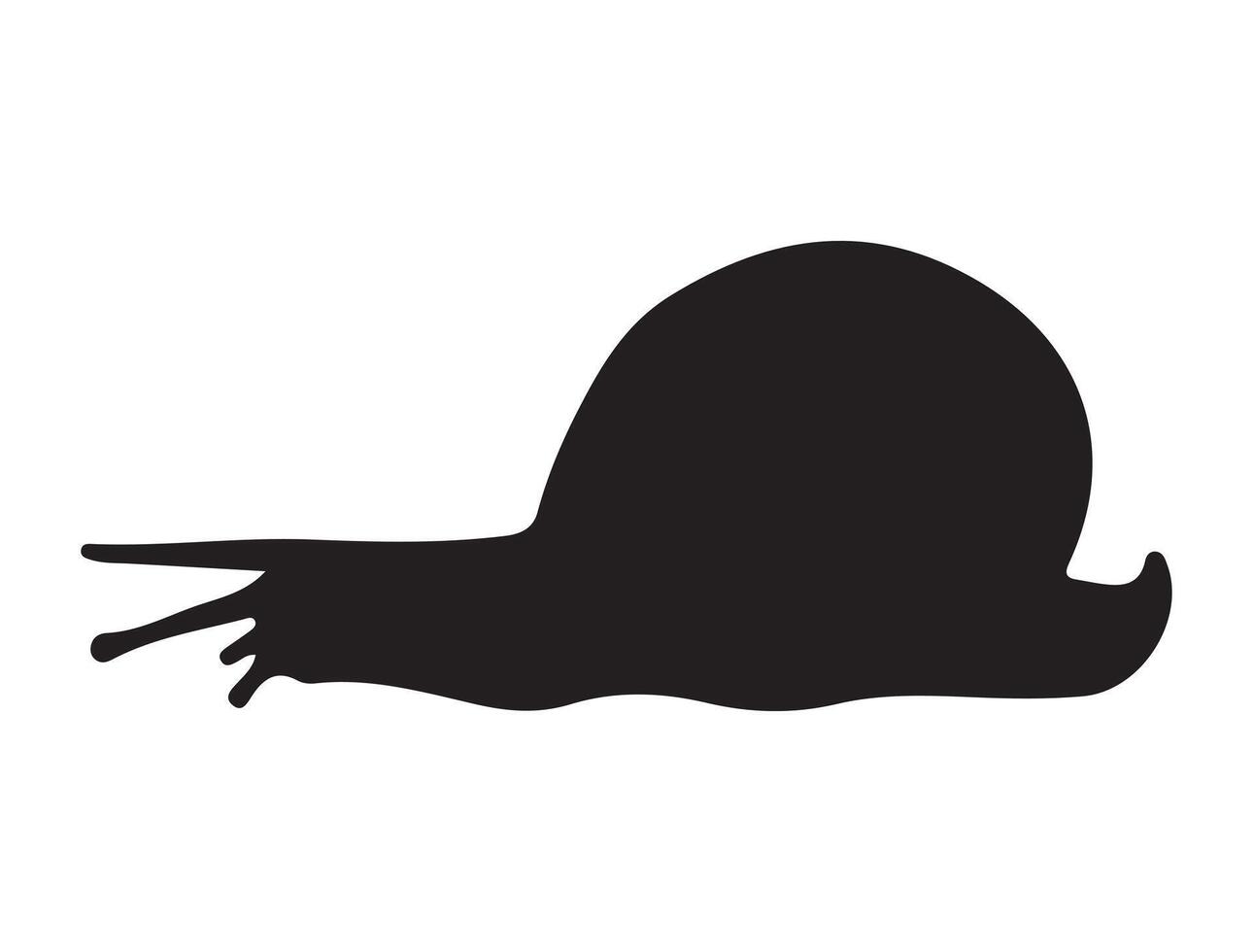 Snail silhouette on white background vector