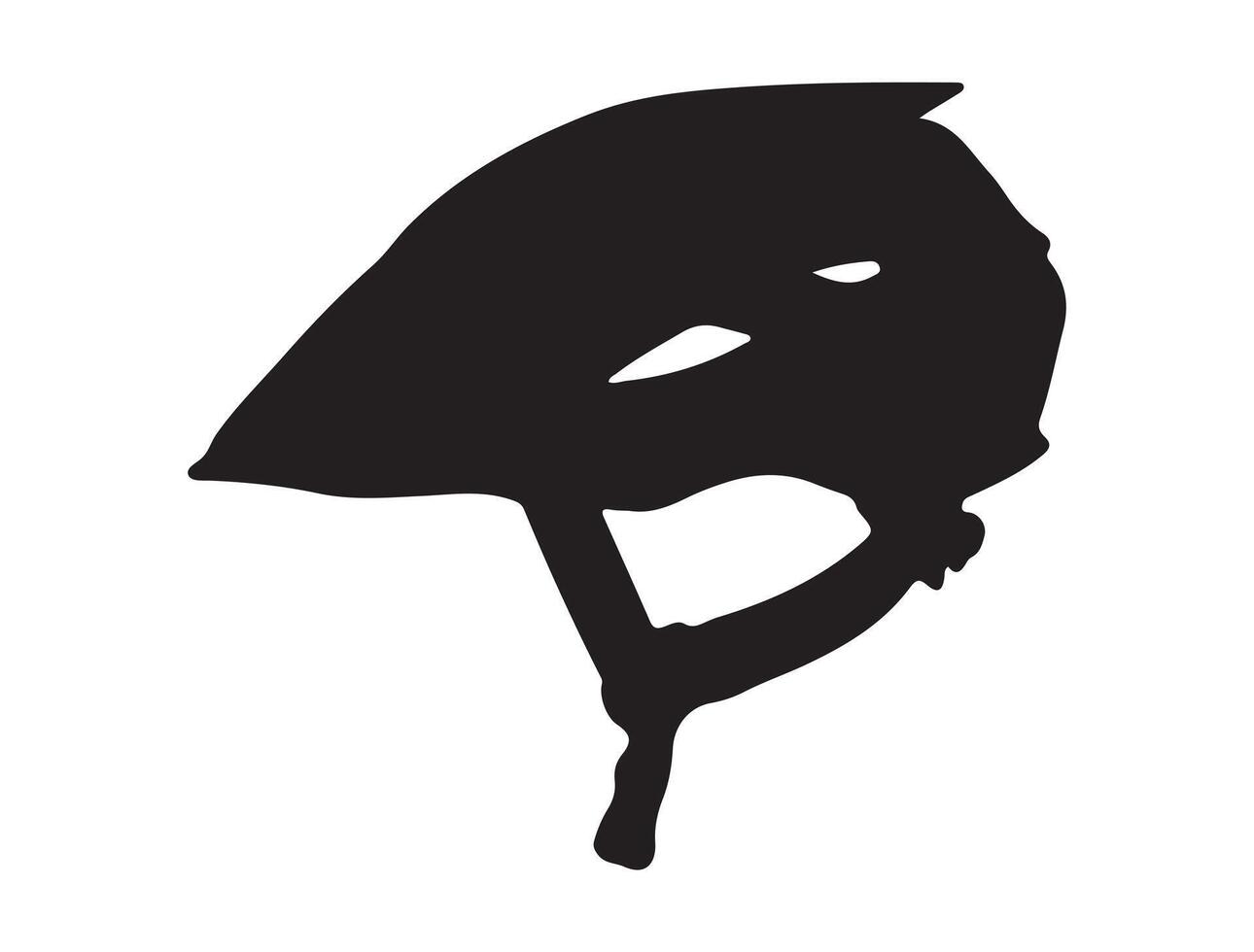 Bicycle helmet silhouette on white background vector