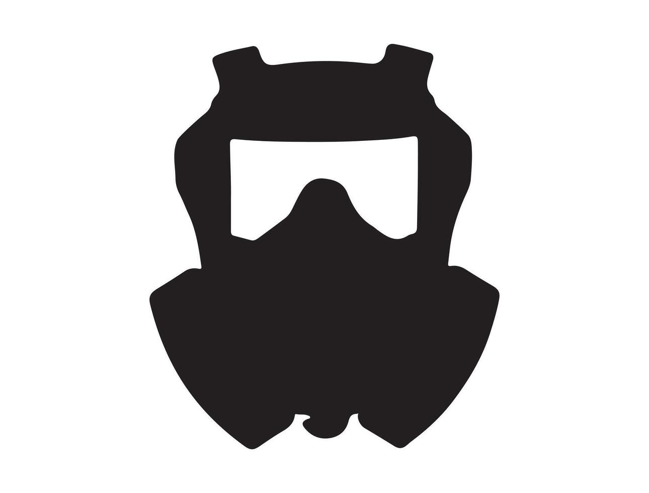 Military gas mask silhouette vector