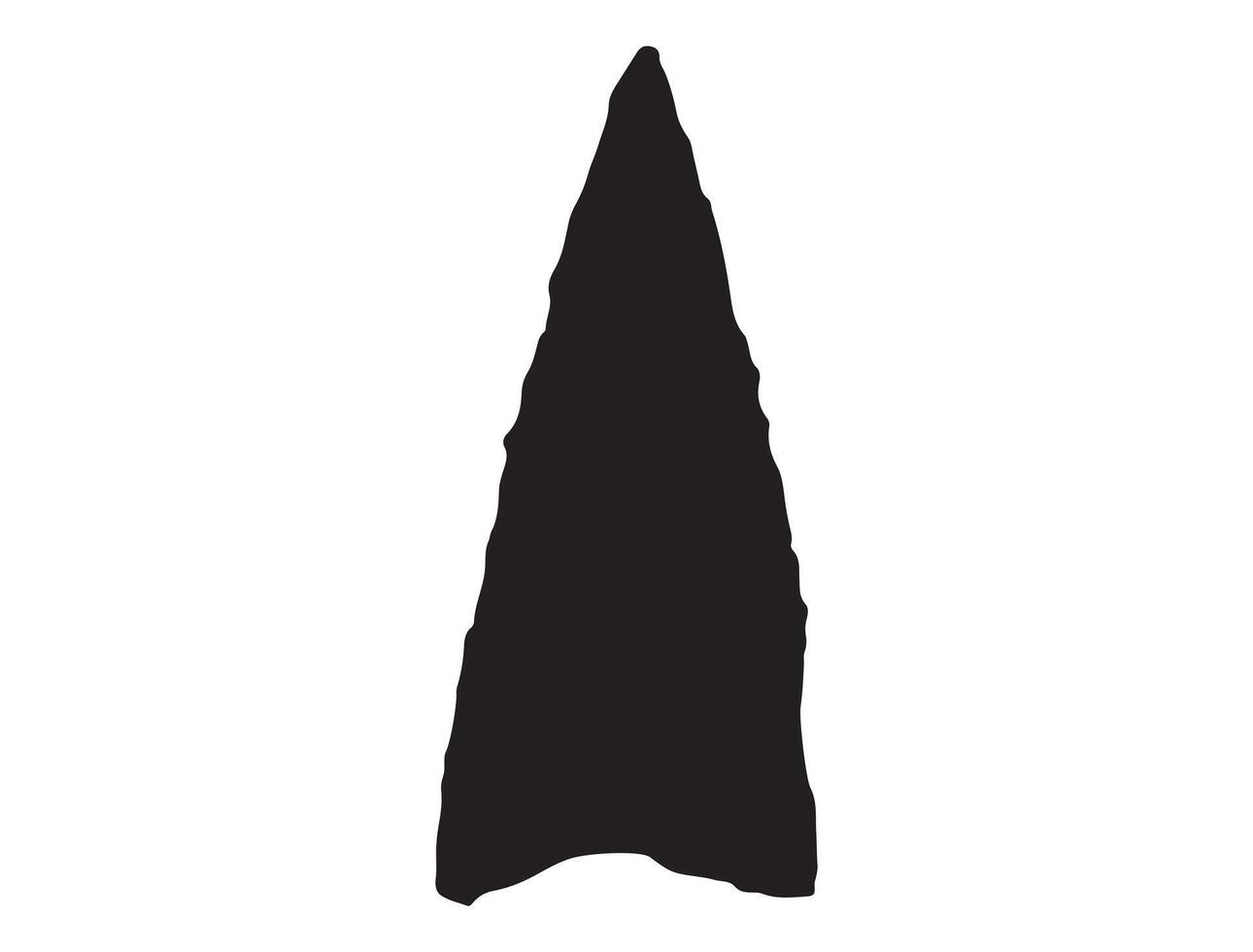 Native american stone arrowhead silhouette vector