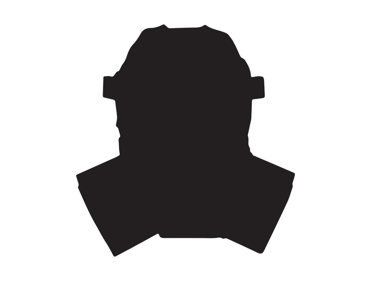Military gas mask silhouette vector