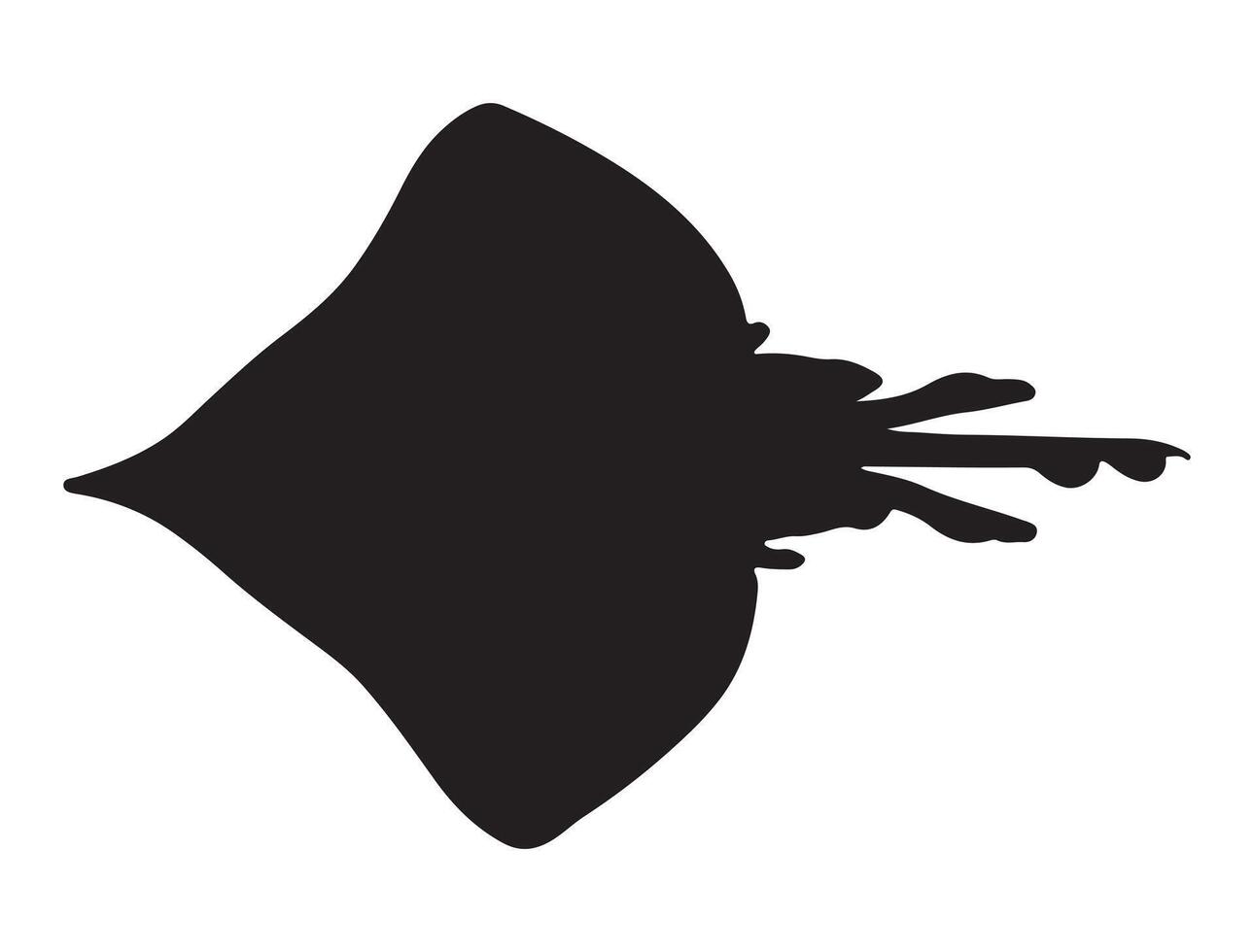 Skate silhouette on white background vector