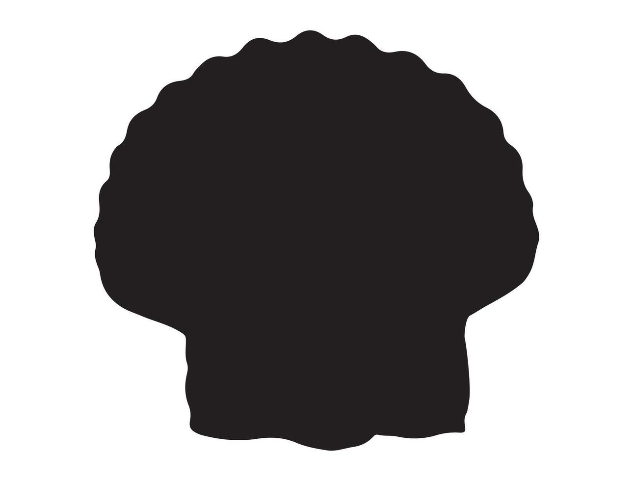 Seashell silhouette on white background vector