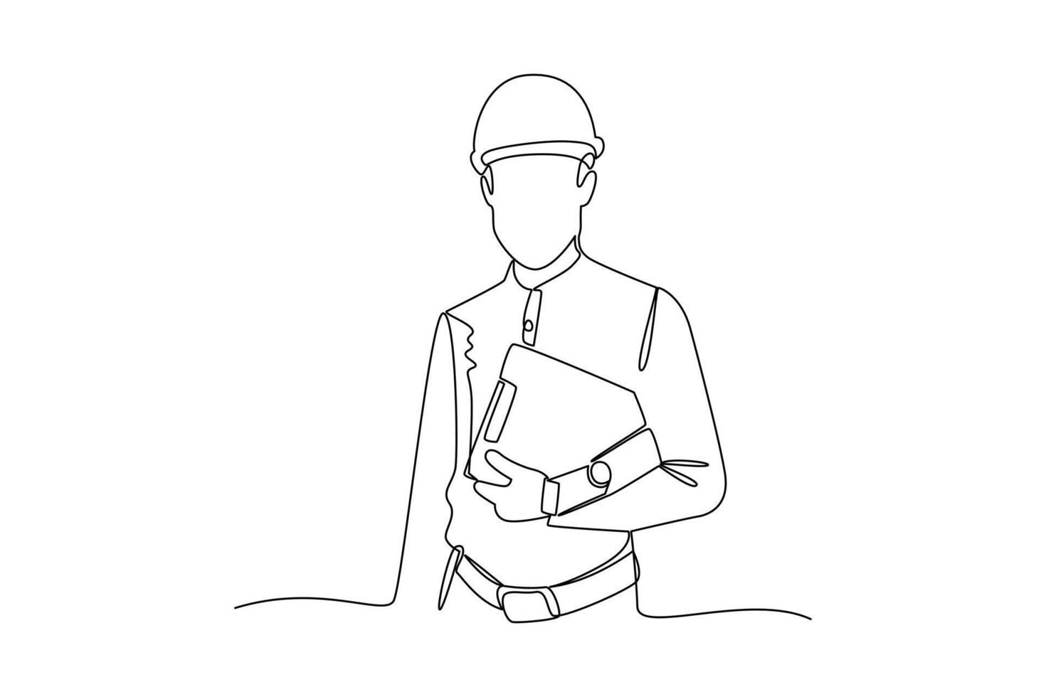 construction worker carrying tools. Labor Day vector