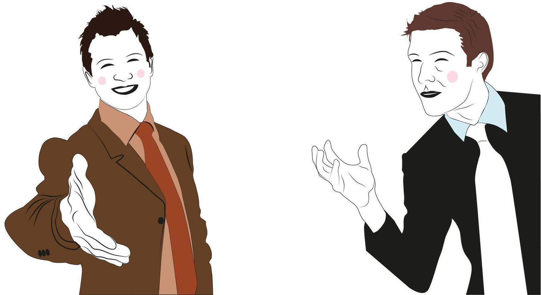 handshake business illustration vector