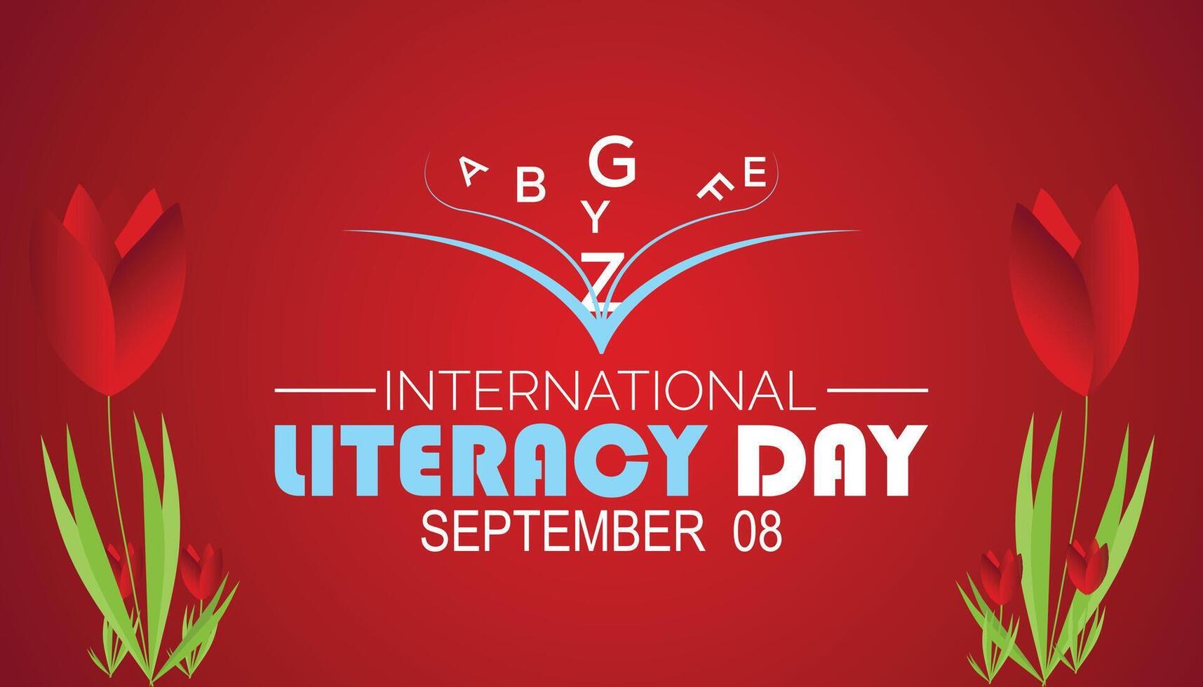 International Literacy Day is observed every year on September.Holiday concept background, placard, banner design template illustration background design. vector