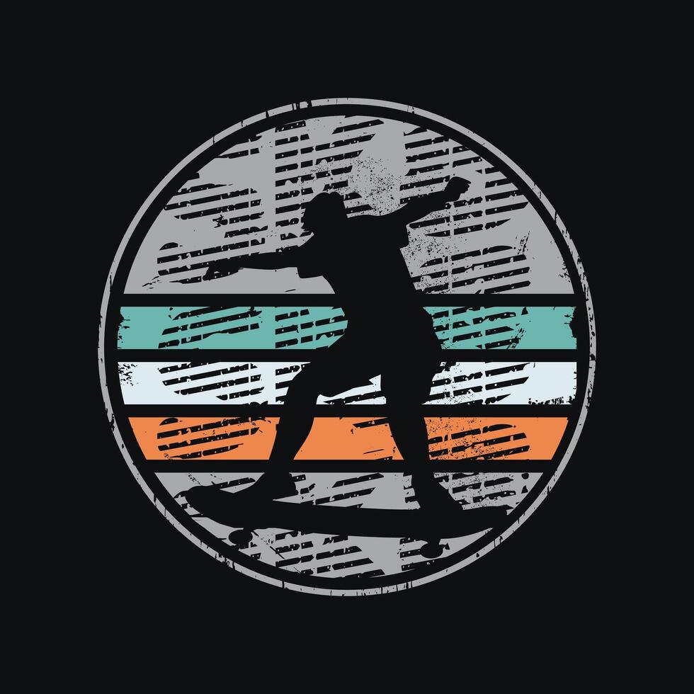 Skateboard stylish t-shirt and apparel abstract design. print, typography, poster vector