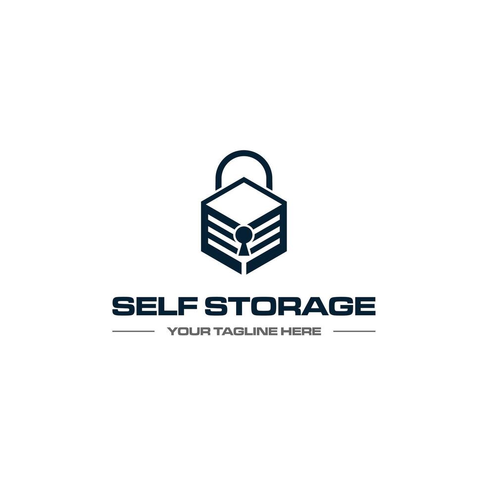 Self storage logo . Storage Padlock Logotype idea. Suitable for your design need, logo, illustration, animation, etc. vector