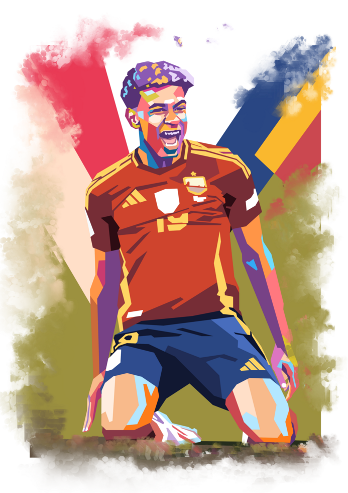 Lamine Yamal pop art png