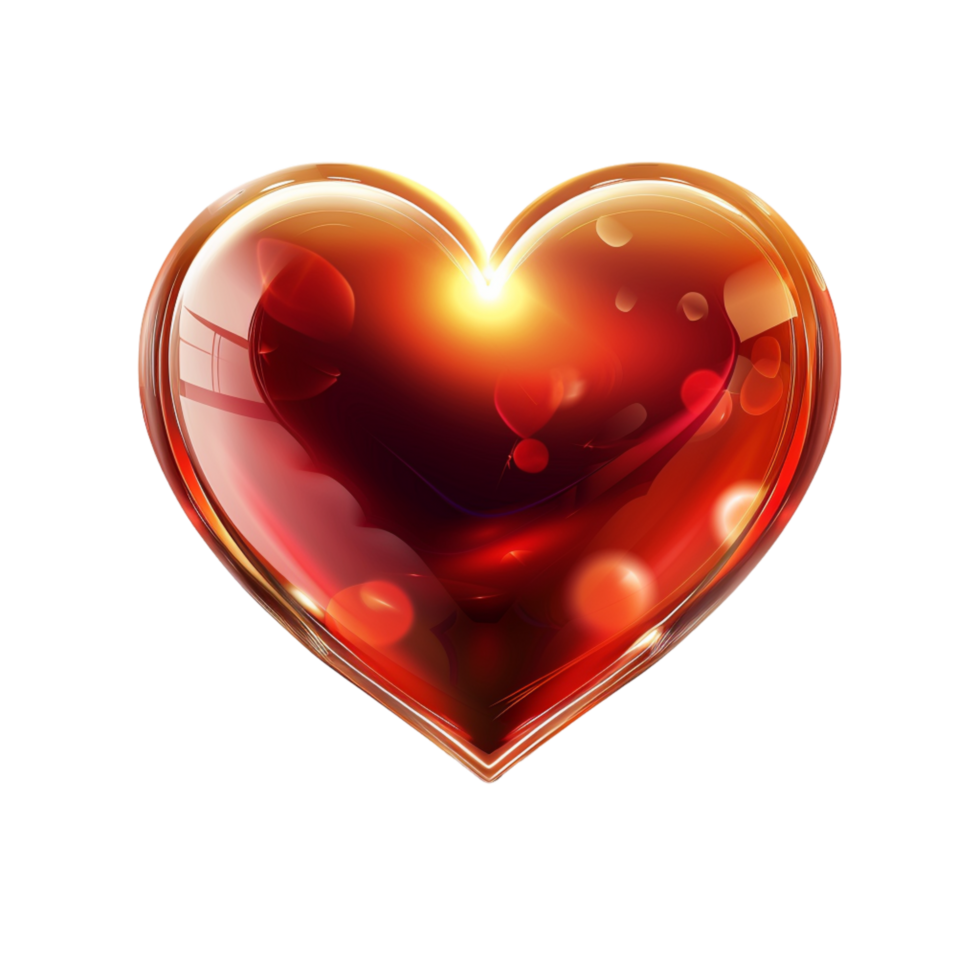 Generated Ai A red heart with a red heart png