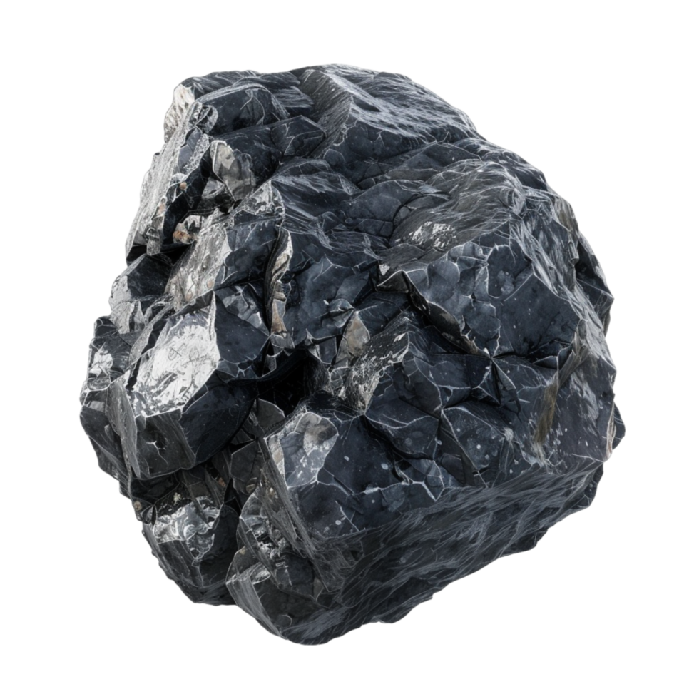 Generated Ai Piece of Black meteorite png