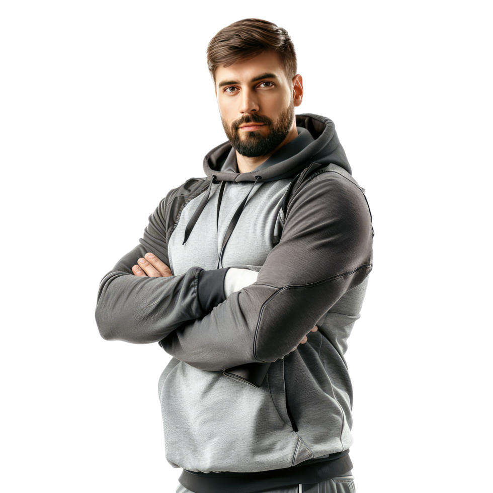 a young man posing with closed arms png