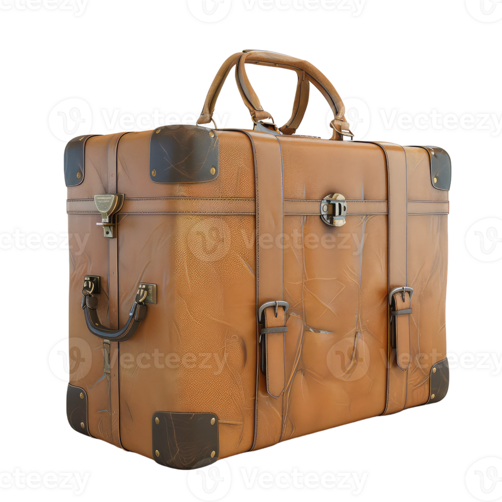 suitcase for travel isolated on transparent background png