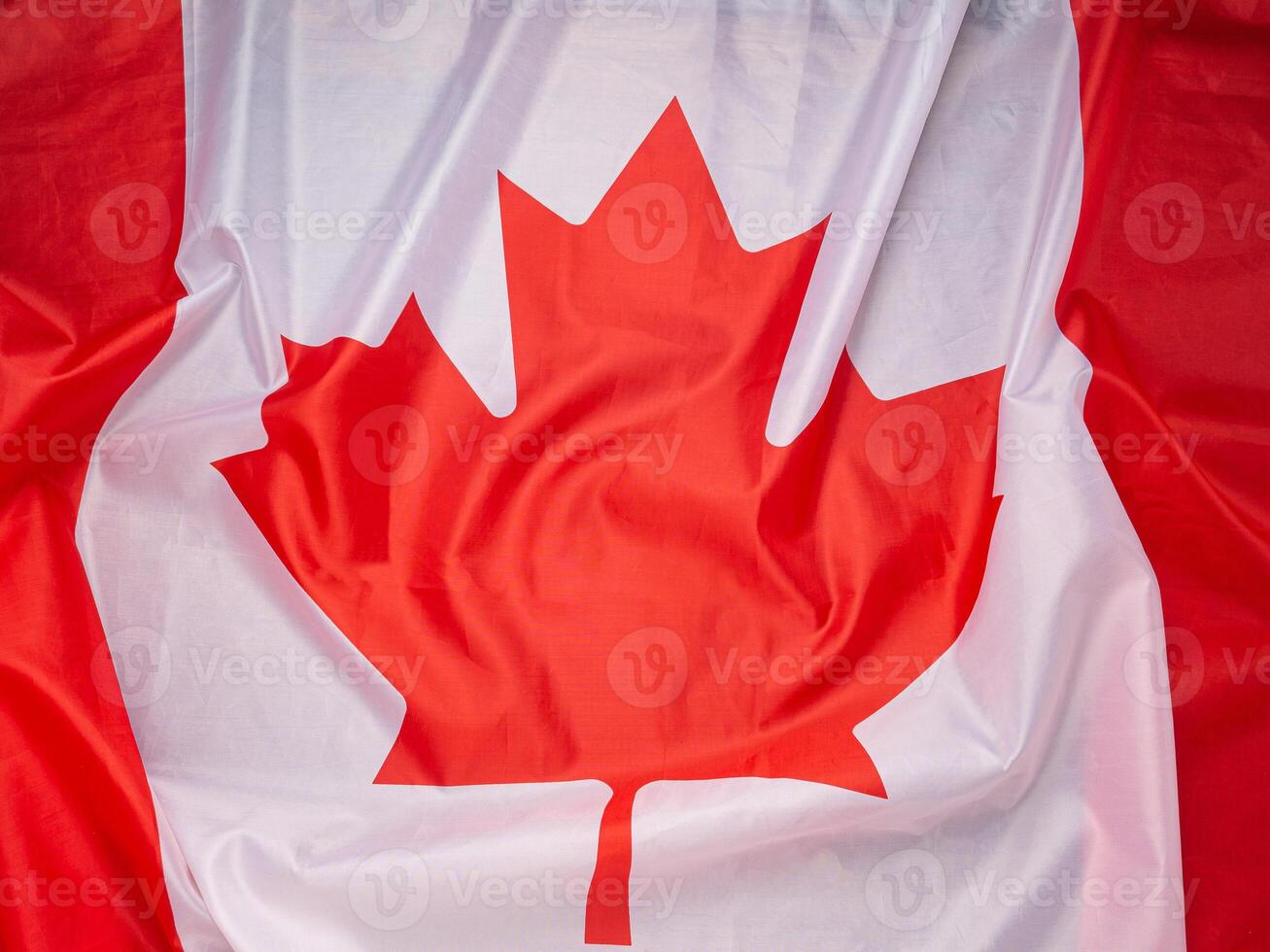 Full frame of the Canada flag. Top view. Flat lay. Space for text photo