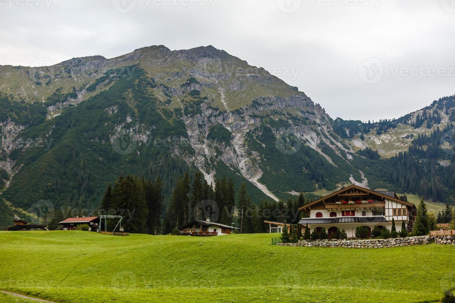 view of the Alps mountain austria. photo