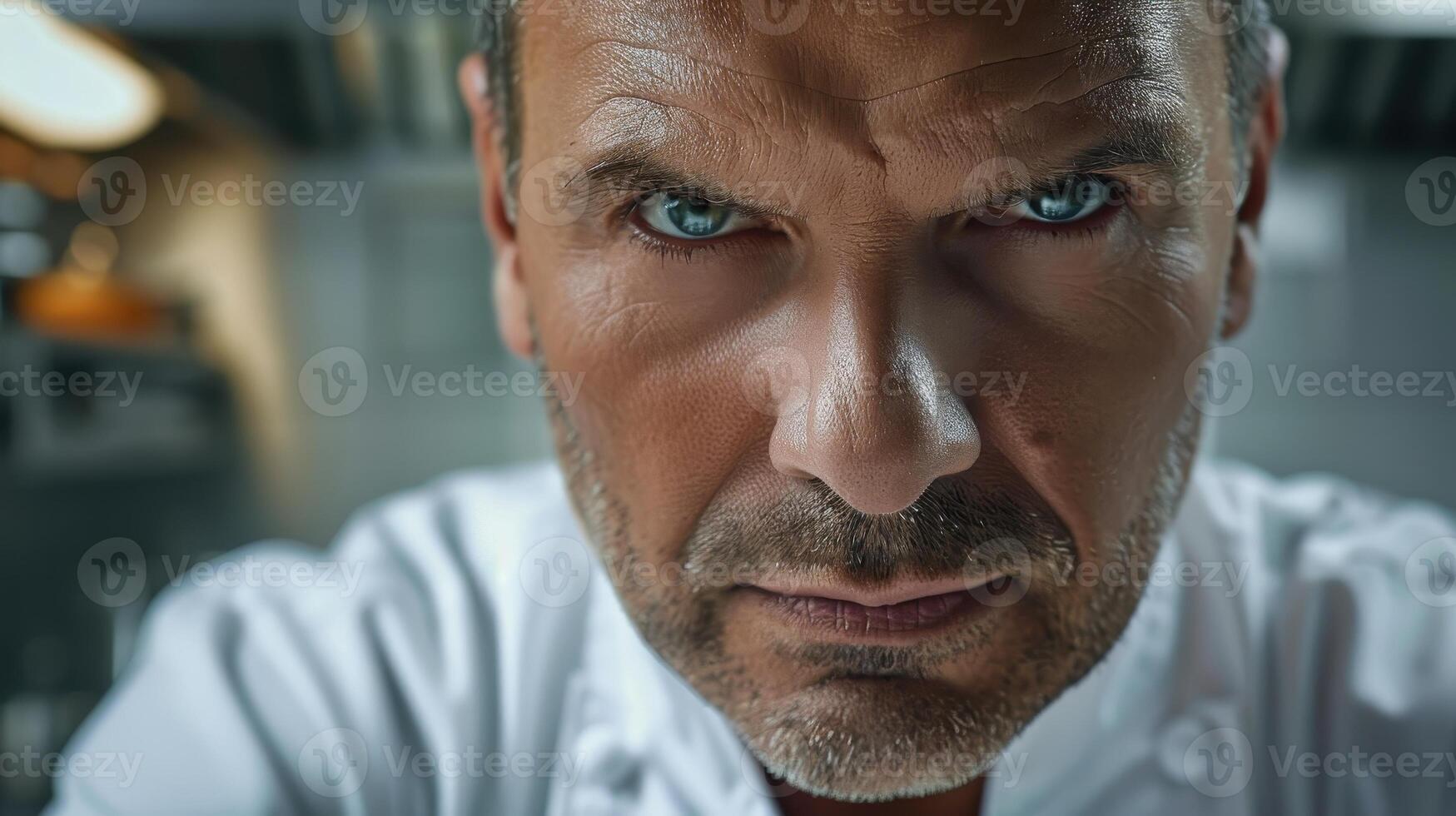 A close-up portrait of a middle-aged German male chef photo