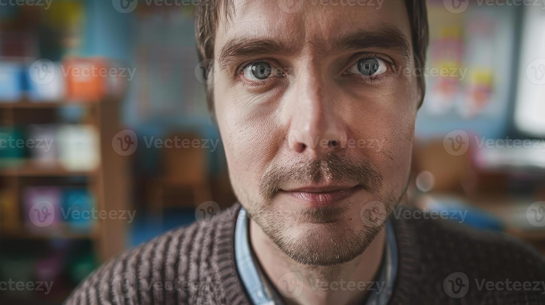 A close-up portrait of a young Austrian male teacher photo