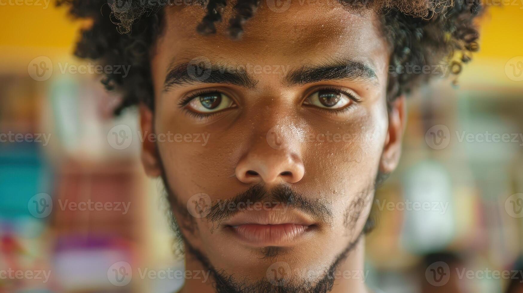 A close-up portrait of a young Afro-Venezuelan male teacher photo