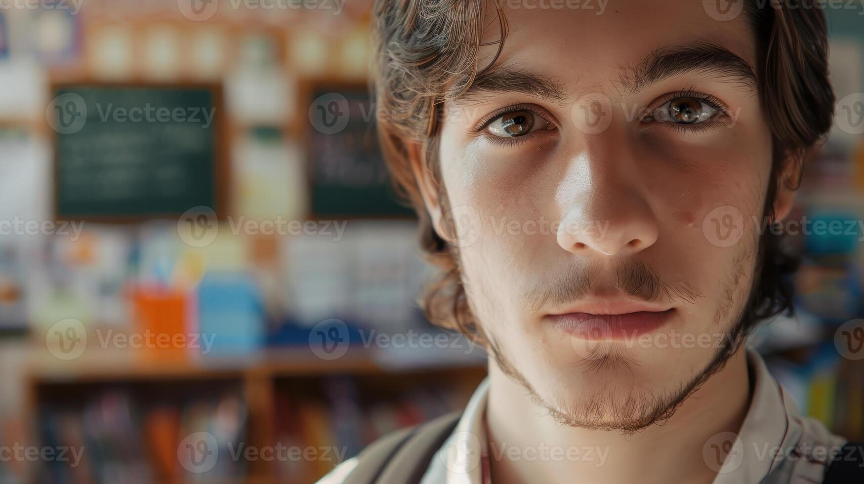 A close-up portrait of a young Austrian male teacher photo