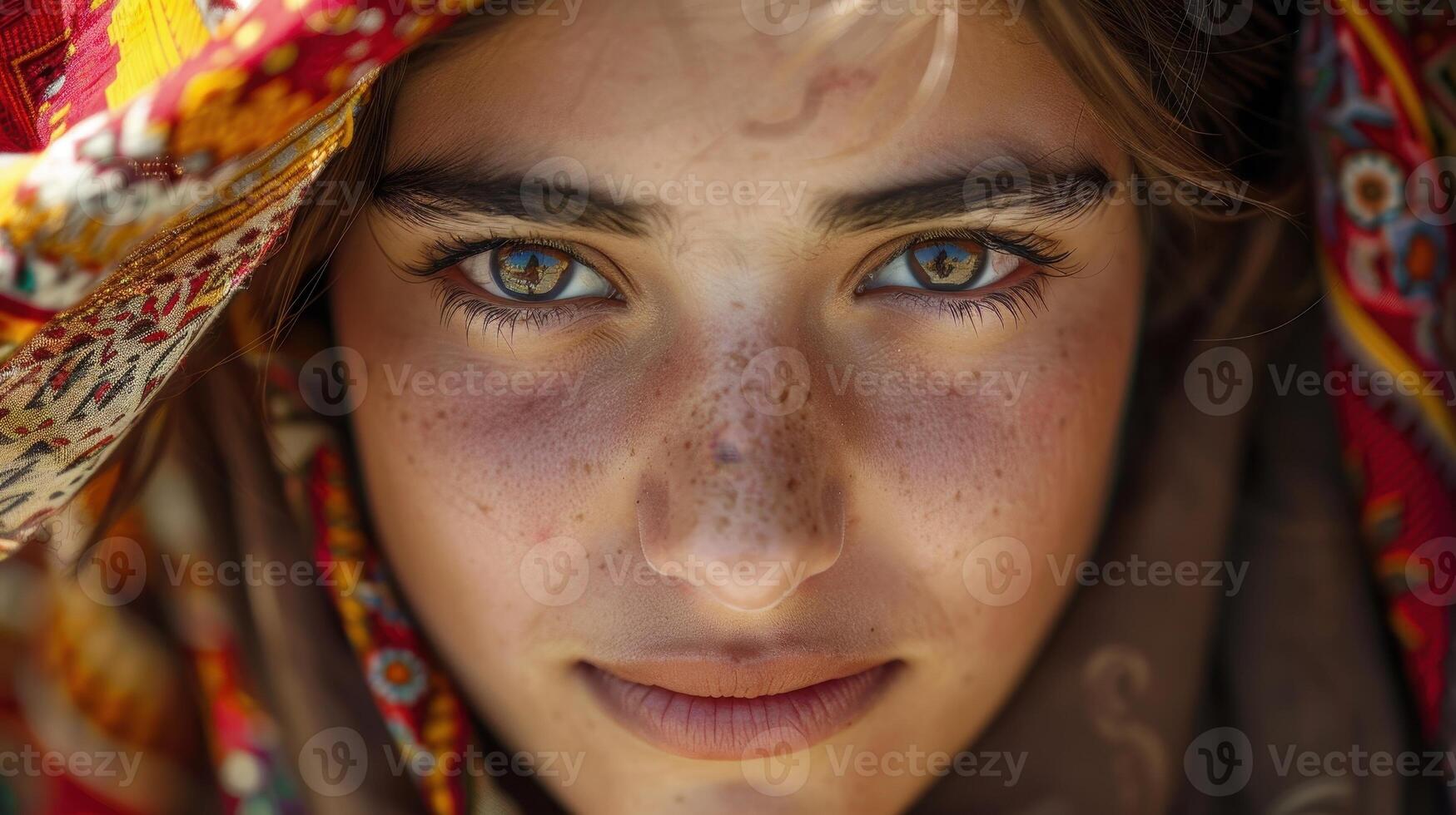 Close-up portrait of a young Turkish female artisan. photo