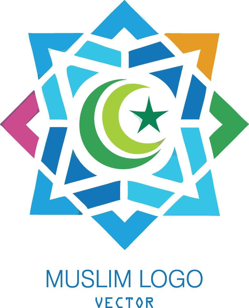 Muslim logo islamic vector