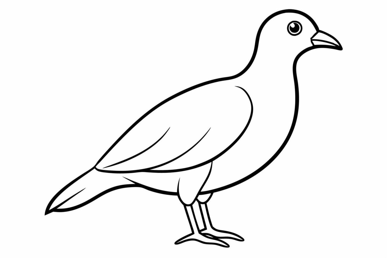 Minimalist and beautiful bird vector