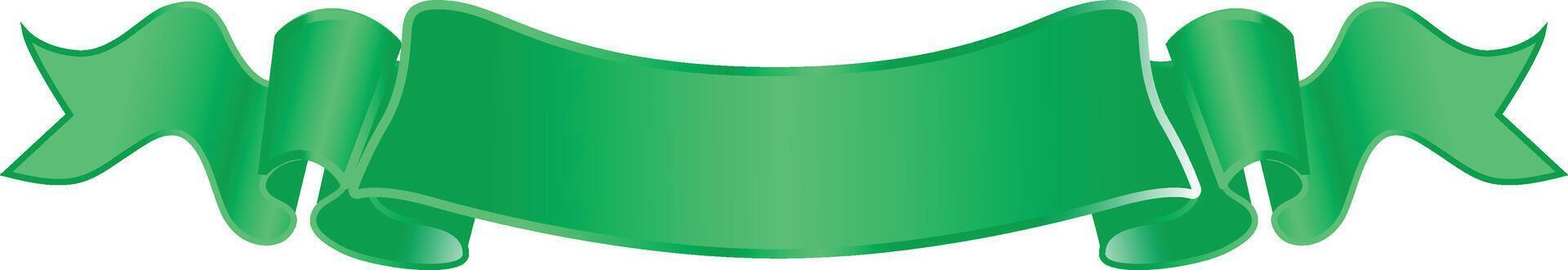 Elegant Gradient green Ribbon Banner illustration vector