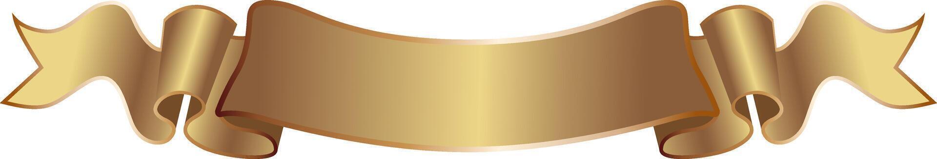 Elegant Gradient gold Ribbon Banner illustration vector