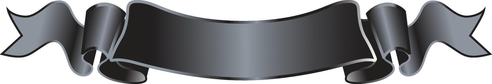 Elegant Gradient black Ribbon Banner illustration vector