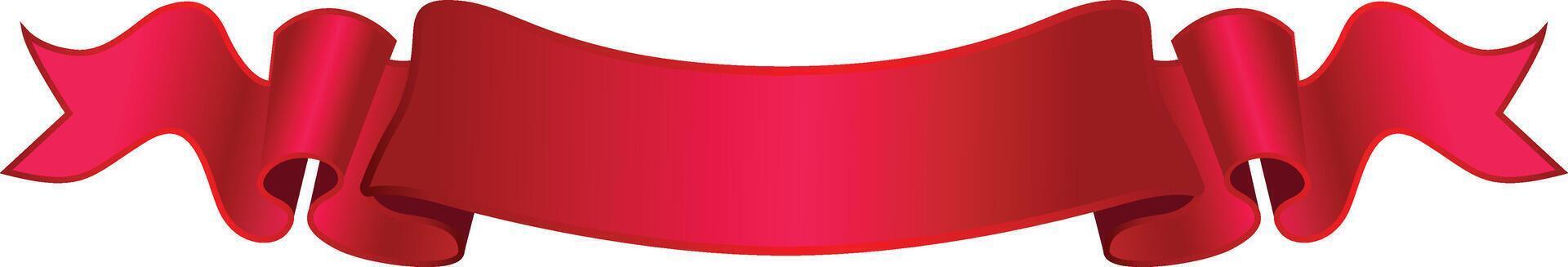 Elegant Gradient red Ribbon Banner illustration vector