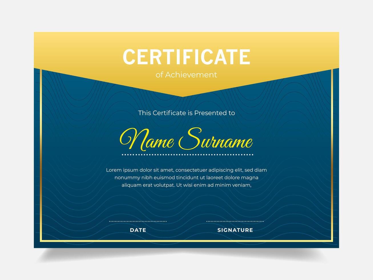 Elegant certificate template. Suitable for Award, Diploma, Graduation, Business, and Education. vector