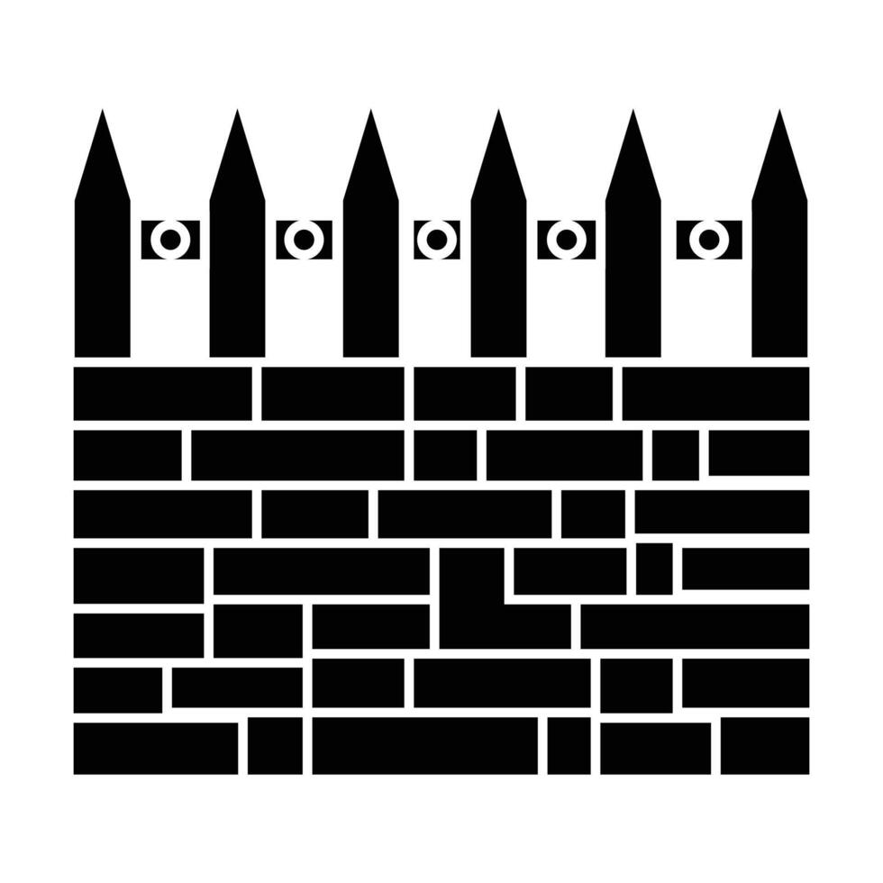 wall icon on white background vector