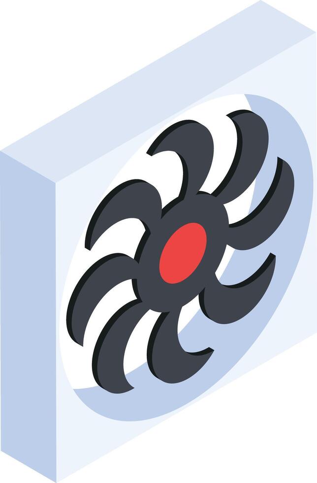 Isometric Ventilation Fan vector