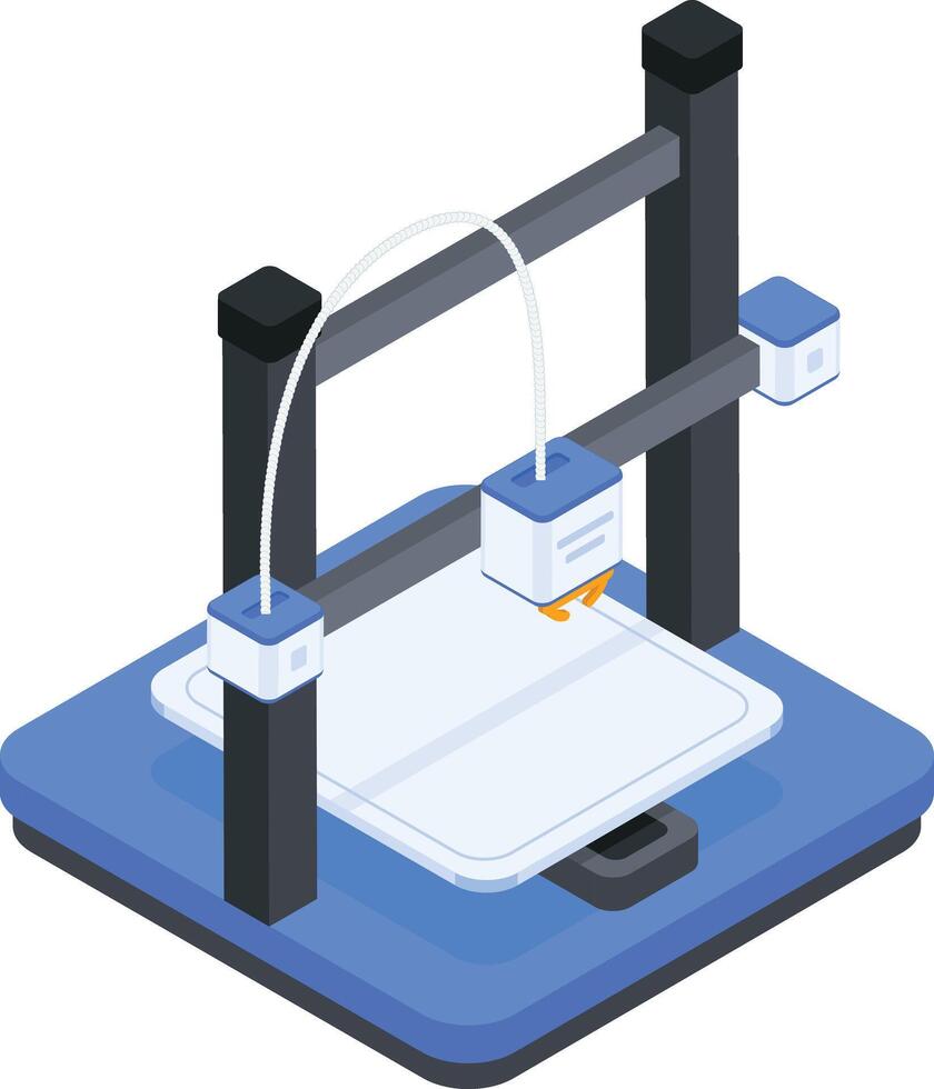 Isometric 3D Printer Icon vector